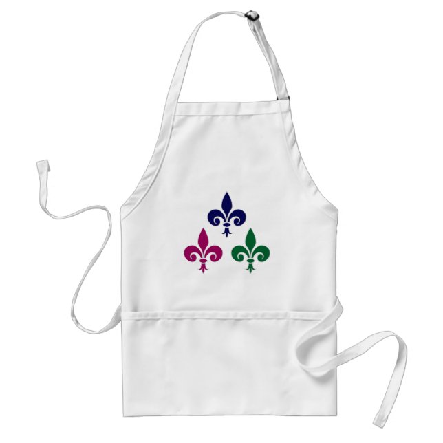 Fleur-de-lis symbols adult apron (Front)