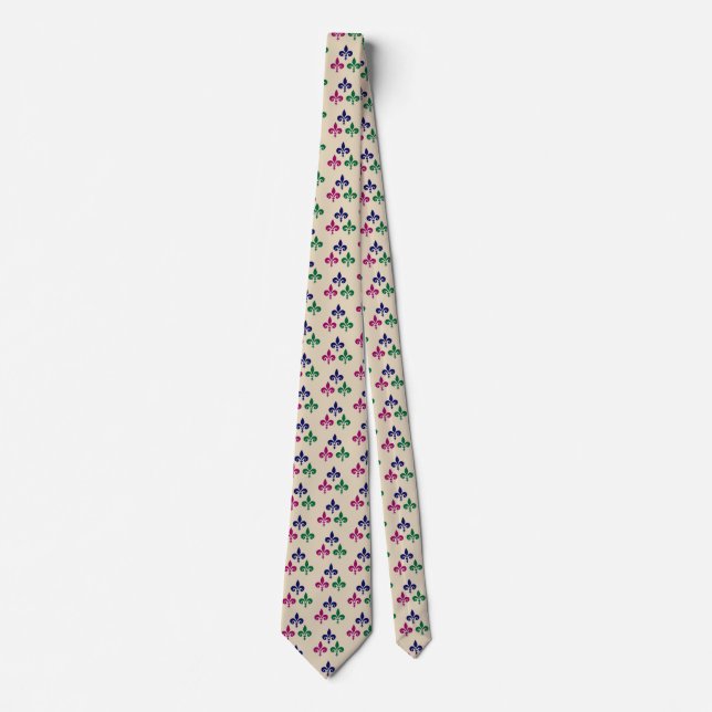Fleur-de-lis symbols neck tie (Front)
