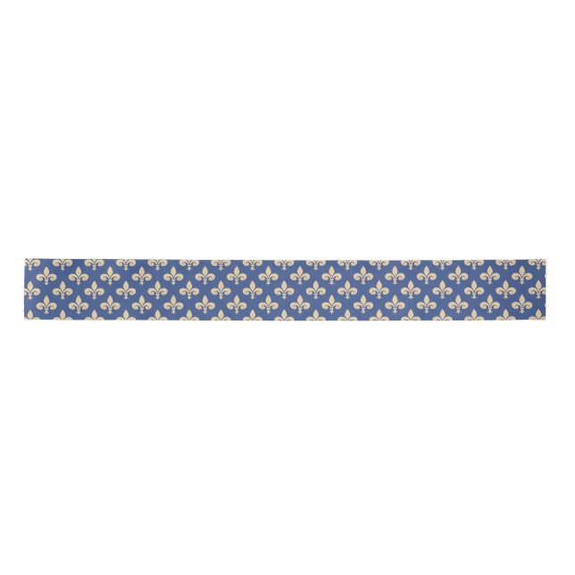 Fleur-de-lis symbols satin ribbon (Front)