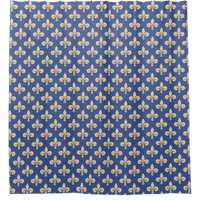 Fleur-de-lis symbols shower curtain (Front)