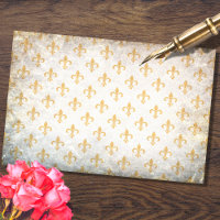 Fleur De Lis Tan Decoupage Paper