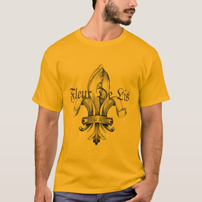 Fleur De Lis Tattoo T-shirt -  Customized (Front)