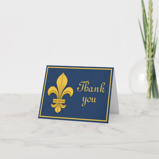 Fleur-de-lis Thank You Card (Front)