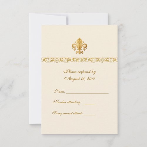 Fleur-de-lis Themed RSVP