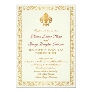 Fleur De Lis Wedding Invitation Look Love Send The Wedding