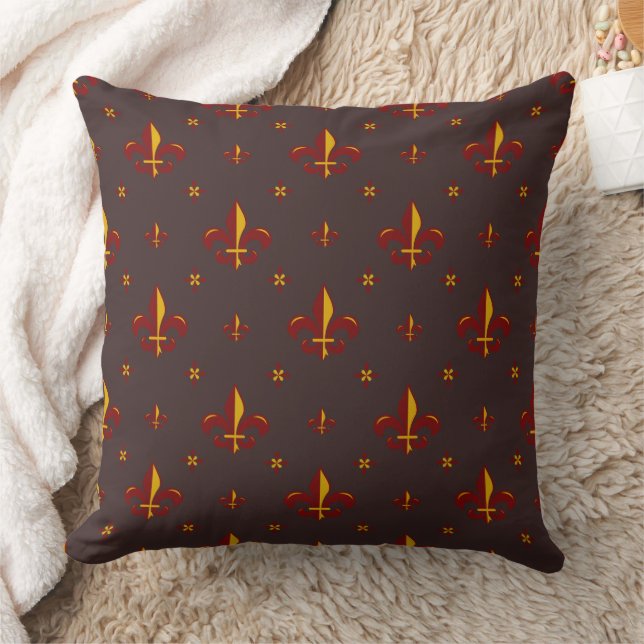 Fleur De Lis Throw Pillow (Blanket)