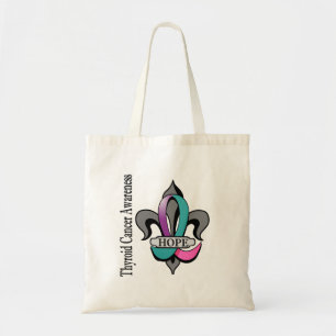 Fleur De Lis Thyroid Cancer Hope Tote Bag
