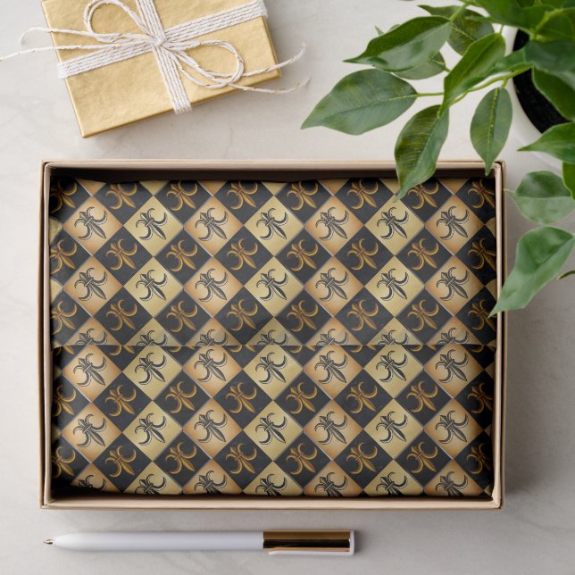 Fleur De Lis Tiles Tissue Paper (Gift)