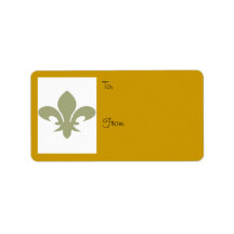 Fleur de Lis To/From Label