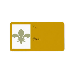 Fleur de Lis To/From Label