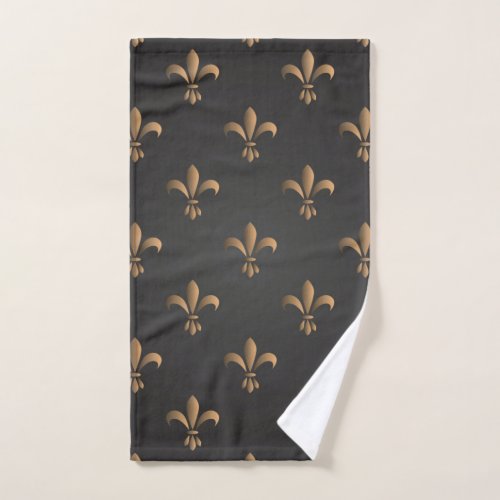 Fleur de lis vintageelegantchicclassypattern hand towel 