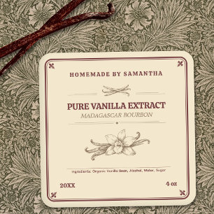 Fleur-de-lis - Vintage Vanilla Extract Label