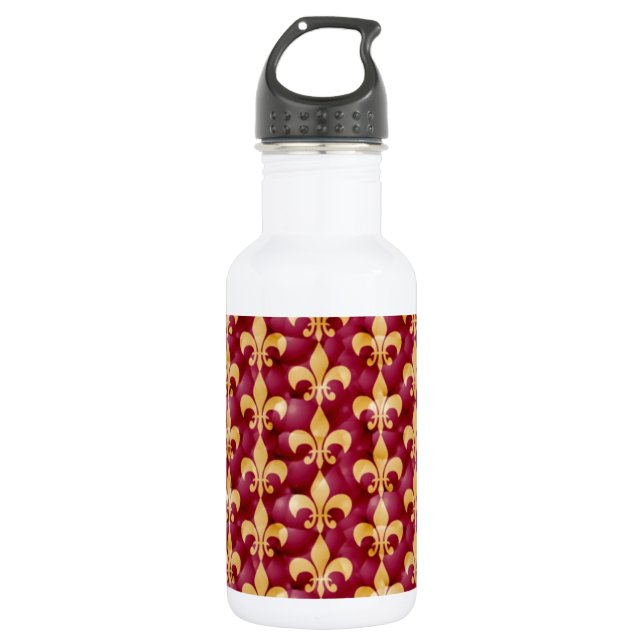 Fleur de lis water bottle (Front)
