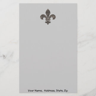 Fleur De Lis Water Meter Lid, Name address customi Stationery