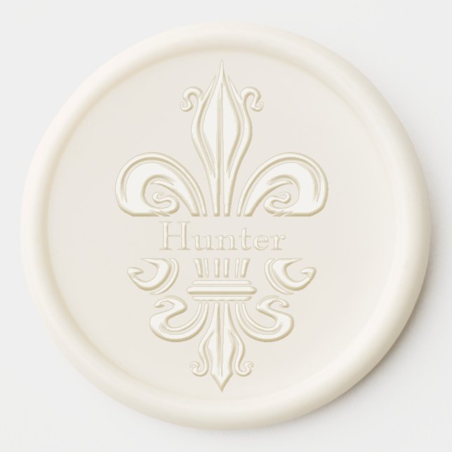Fleur de Lis Wax Seals for Timeless Wedding  Seal Sticker (Front)