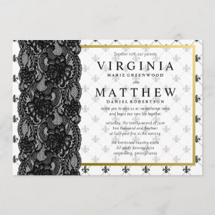 Fleur De Lis Wedding Invitation