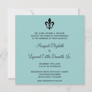 Fleur de lis Wedding Invitation