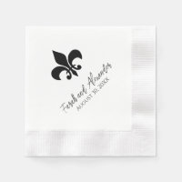 Fleur de Lis Wedding Napkins
