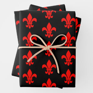 Fleur De Lis Wrapping Paper Sheets