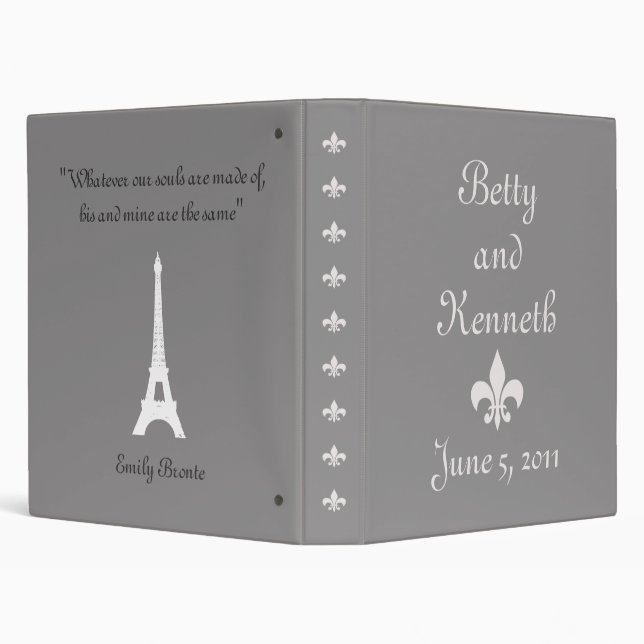 Fleur de Lise Binder in Smokey Grays (Background)
