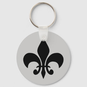 Fleur de Lise in Gray Key Chain