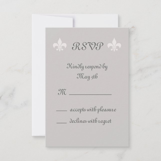 Fleur de Lise RSVP in Smokey Grays (Front)