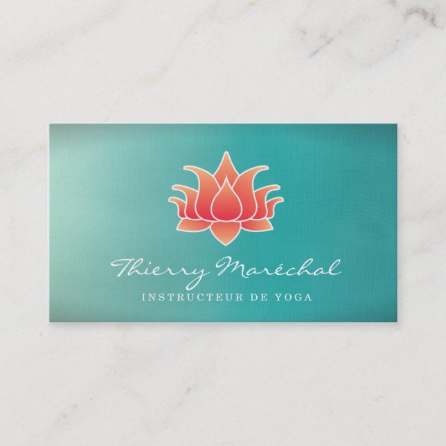 Fleur de Lotus Carte De Visite Business Card (Front)