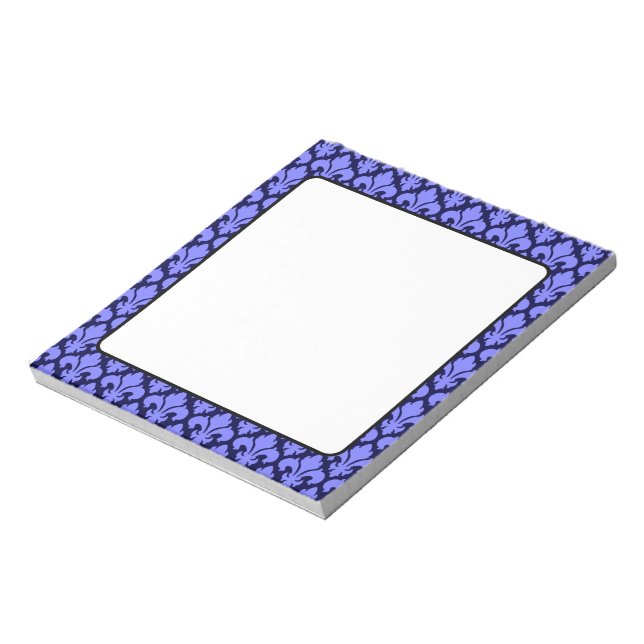 Fleur-de-Lys Blue Notepad (Rotated)