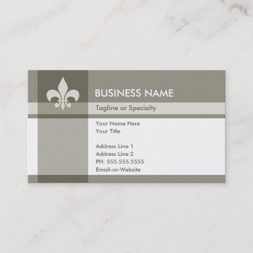 fleur de lys business cards
