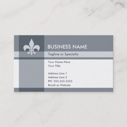 fleur de lys business cards