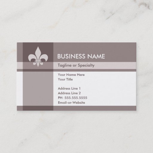 Customizable fleur de lys business card
