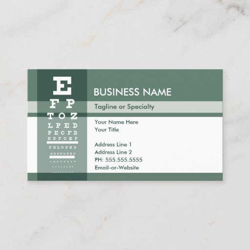Customizable fleur de lys eye test business card templates