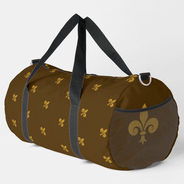 Fleur de Lys Large Duffle Bag (Right Corner)