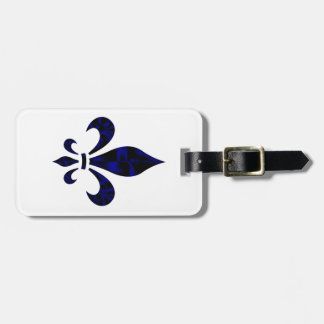 Fleur De Lys Luggage Tag (add your contact info)