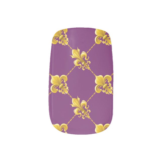 FLEUR DE LYS MINX NAIL ART (Left Thumb)