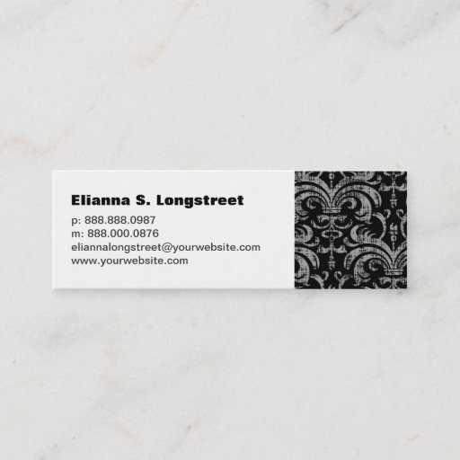 Customizable Fleur de Lys Personal Business Card
