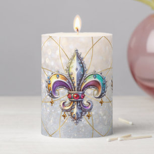Fleur-de-Lys Pillar Candle