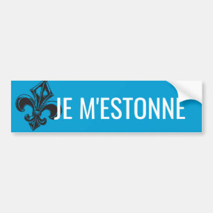 Fleur de lys Québec, I'm wondering - YOUR TEXT Bumper Sticker