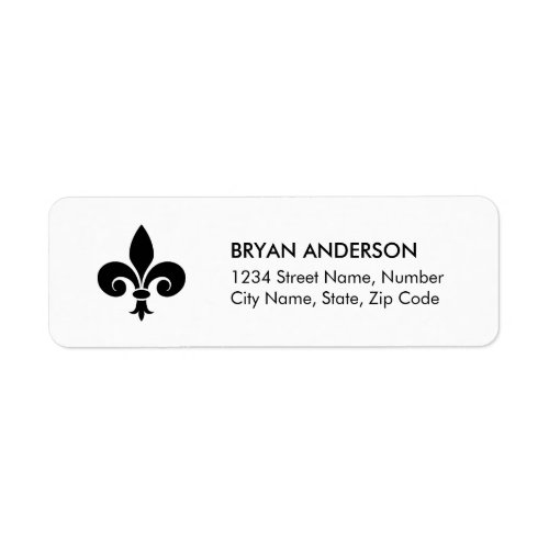 FLEUR DE LYS Return Address Label