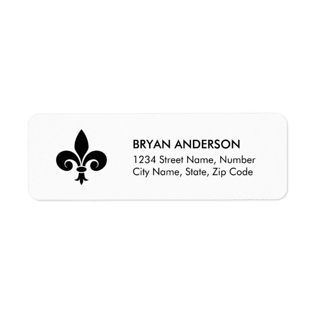 FLEUR DE LYS Return Address Label (Front)