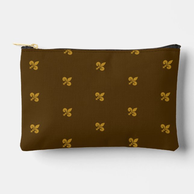 Fleur de Lys Small Accessory Pouch (Front)