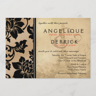 Fleur de Paris Eiffel Tower   sand Invitation