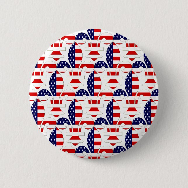 Fleur de USA Pinback Button (Front)