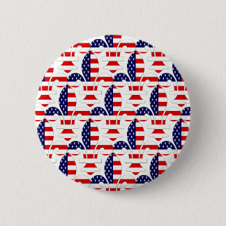 Fleur de USA Pinback Button