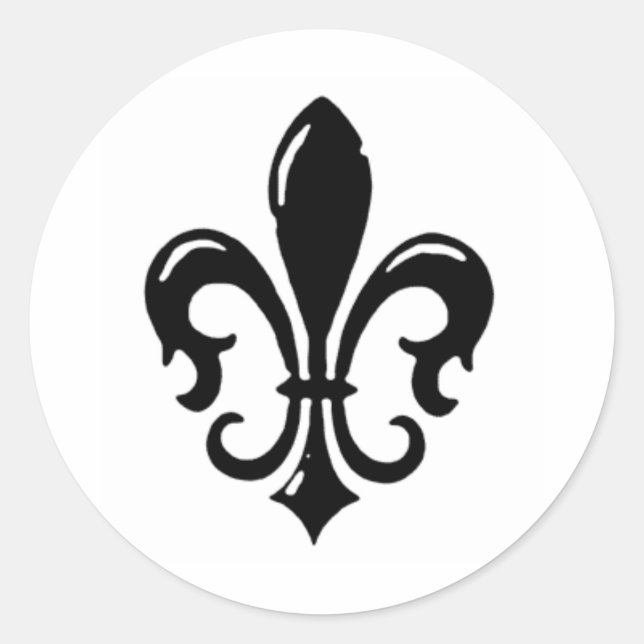 Fleur Di Lis Designs Classic Round Sticker (Front)