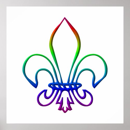 Fleur_di_lis Symbol of The Virgin Mary Poster