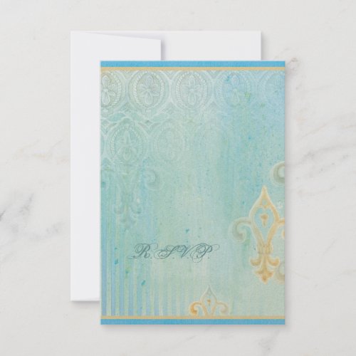 Fleur di Lys Damask 2 - Wedding RSVP Response Card