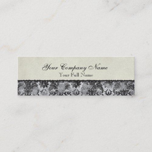 Fleur di Lys Damask Black Business Cards