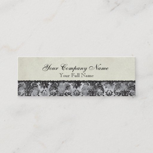 Customizable Fleur di Lys Damask Black Business Cards