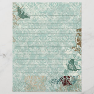Fleur di Lys Damask - Monogrammed Stationery